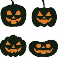Pumpkin Halloween. Isolated on a white background. Flat style vector illustration. For design decoration