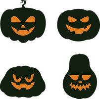 Pumpkin Halloween. Isolated on a white background. Flat style vector illustration. For design decoration