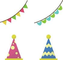 Accessories Birthday Flat vector