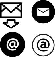 Email icon outline element. Open envelope pictogram. Line letter symbol for design decoration. Vector illustration.