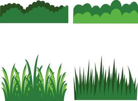 Set of Grass Illustration on White Background.For design decoration.Vector Illustration vector