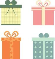 regalo cajas con cintas para diseño decoración fiesta.vector ilustración vector