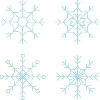 Snowflake illustration collection isolated. Vector  decoration elements.