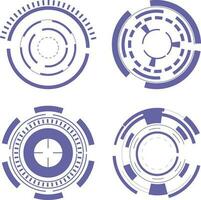 Futuristic Circle Hud Elements. Futuristic Abstract HUD. Good for game UI. Vector Illustration