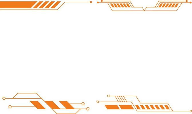 Futuristic Hud Tech Elements. For design decoration. Abstract Futuristic HUD. Vector Illustration