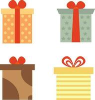 Gift Boxes with Ribbons. For design decoration party.Vector illustration vector