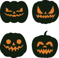 Pumpkin Halloween. Isolated on a white background. Flat style vector illustration. For design decoration