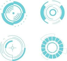 Futuristic Circle Hud Interface Elements. Futuristic Abstract HUD. Good for game UI. Circle elements for data infographics. Vector Illustration