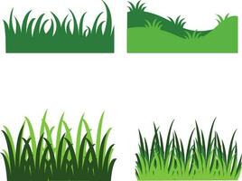 Set of Grass Illustration on White Background.For design decoration.Vector Illustration vector