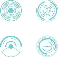 Futuristic Circle Hud Interface Elements. Futuristic Abstract HUD. Good for game UI. Circle elements for data infographics. Vector Illustration