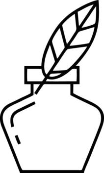 Feather icon symbol isolated vector image. Illustration of the feather bird writing drawing icon image design EPS 10