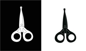 Children scissors cartoon vector illustration. Scissors isolated on white background. Tool for cutting or handmade work. Flat vector isolated on white. School concept.