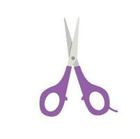 Scissors cartoon vector illustration. Scissors flat vector isolated on white background. Tool for cutting or needlework, handmade work. Flat vector. School concept.