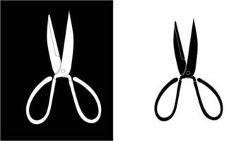 Open scissors cartoon vector illustration isolated on white background. Tool for cutting, handmade and needlework. Flat vector.