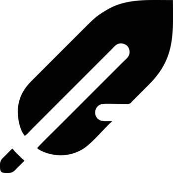 Feather icon symbol isolated vector image. Illustration of the feather bird writing drawing icon image design EPS 10