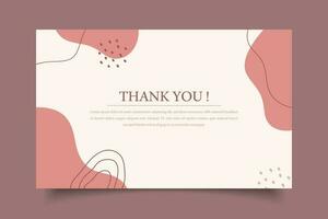 thanks you business card template design vector