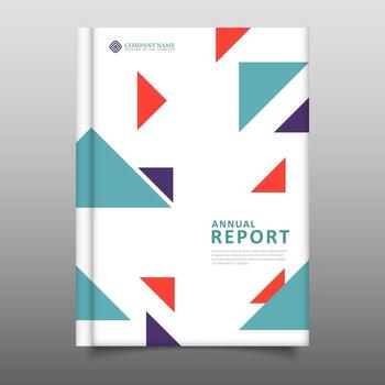 modern business annual report template cover design vector