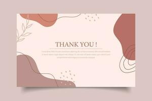 thanks you business card template design vector