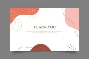 thanks you business card template design vector