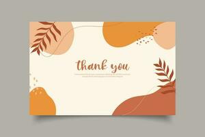 Thank you card template design business illustration vector