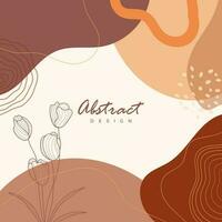 hand drawn abstract shapes minimali background,social media template background vector