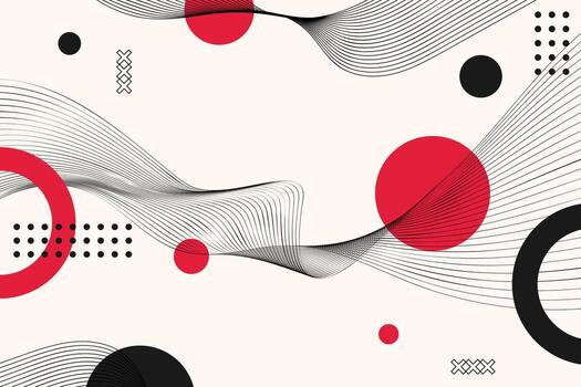 abstract modern japanese style with wave lines background vector