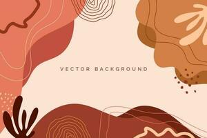 hand drawn abstract shapes minimali background,social media template background vector