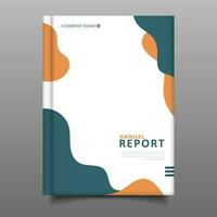 Business modern annual report cover book design vector