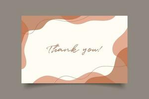 Thank you card template design business illustration vector