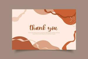 Thank you card template design business illustration vector
