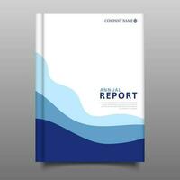 modern business annual report template cover design vector