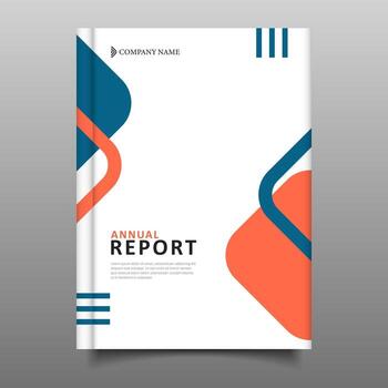 modern business annual report template cover design vector