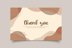 Thank you card template design business illustration vector