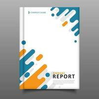 Business annual report modern cover book geometric design vector