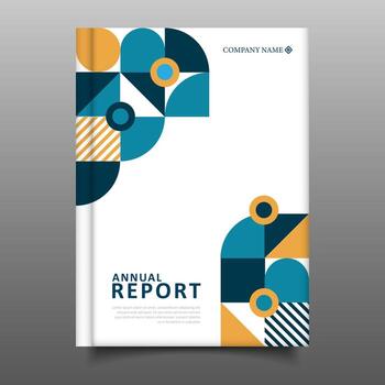 Business modern annual report cover book design vector