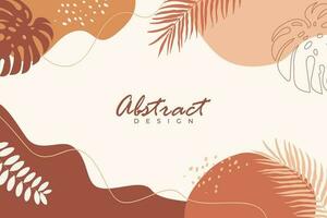hand drawn abstract shapes minimali background,social media template background vector