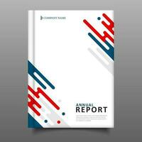 Business annual report modern cover book geometric design vector