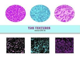Set of y2k grunge textures. Overlay design vector