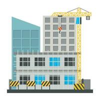 A scaffolding building which is in construction, commercial construction vector