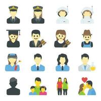 People Flat Icons Set vector