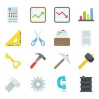 Objects Flat Icons vector