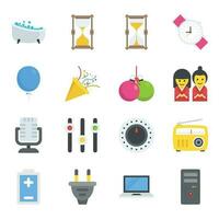 Flat Icons Objects vector