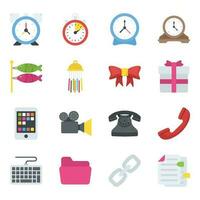 Flat Icons Objects vector