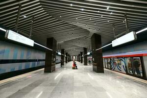 pushkinskaya metro estación - Moscú, Rusia foto