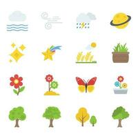 Nature Colored Vector Icons