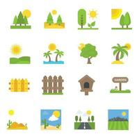 Nature Colored Vector Icons