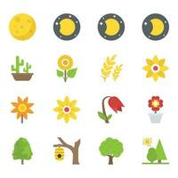 Nature Colored Vector Icons