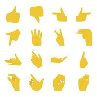 Hand Gesture Flat Icons vector