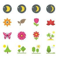 Nature Colored Vector Icons