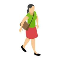 Flat icon design of learning student vector